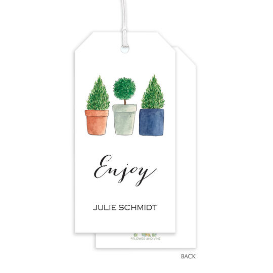 Topiary Trio Large Hanging Gift Tags